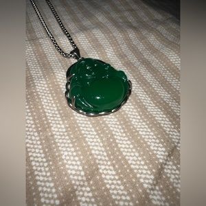 Laughing, Buddha necklace